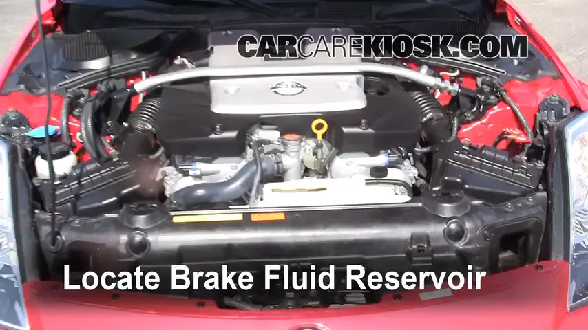 2008 Nissan 350Z 3.5L V6 Brake Fluid Check Fluid Level